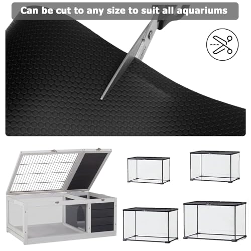 120 Gallon Reptile Terrarium Liner, Bearded Dragon Mat for 4x2x2 Enclosure | Bearded Dragon Tank Accessories 24 inch Wide, Reptile Flooring Carpet Substrate for Leopard Gecko,Lizard, 24" X 96", Black - size: 24 X 96-inches