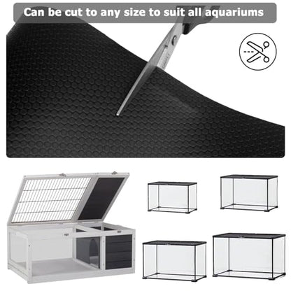 120 Gallon Reptile Terrarium Liner, Bearded Dragon Mat for 4x2x2 Enclosure | Bearded Dragon Tank Accessories 24 inch Wide, Reptile Flooring Carpet Substrate for Leopard Gecko,Lizard, 24" X 96", Black - size: 24 X 96-inches
