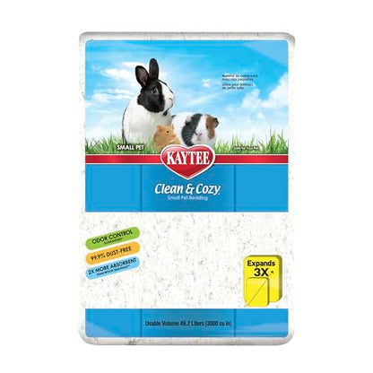 Kaytee Clean & Cozy White Paper Bedding, Made for Small Animals, 49.2 Liters - size: 49.2 Liters