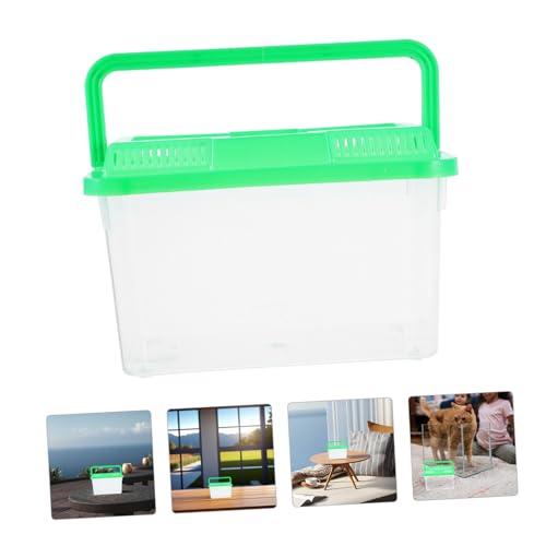 Portable Handheld Fish Tank Carrier for Travel Mini Aquarium for Turtles and Reptiles Clear Container Stylish Design for Fish and Hamsters Easy to Clean and Maintain