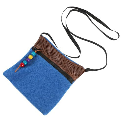DECHOUS Breathable Small Pet Carrier Bag with Shoulder Strap for Outdoor Travel, Portable Guinea Pig and Bunny Travel Pouch, Lightweight Reptile Sleeping Carrier, Navy Blue Random Color