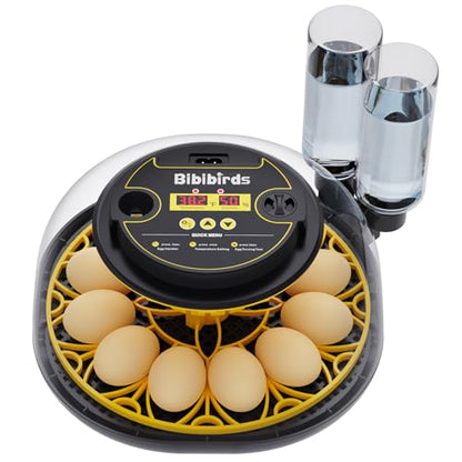 Incubators for Hatching Eggs with Automatic Egg Turning and Humidity DisplayTemperature Control Auto Water Fill Egg Candler 12Egg Hatch Chick Quail Duck Turkey Goose Parrot Bird Eggs