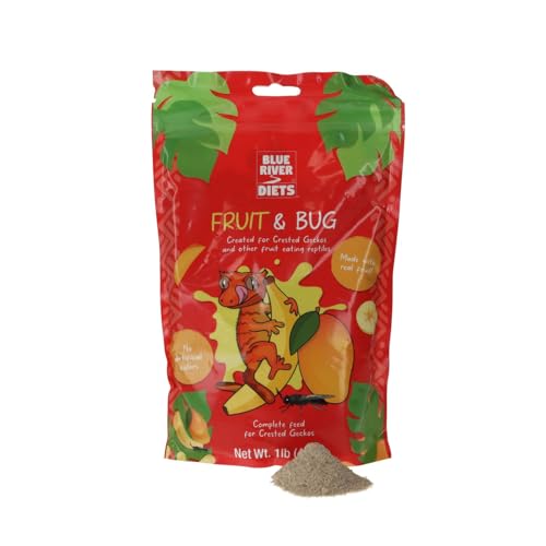 Blue River Diets Complete Crested Gecko Food 1lb (450g) Fruit & Bug | All Natural Gecko Food Made in the UK