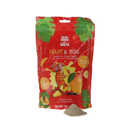 Blue River Diets Complete Crested Gecko Food 1lb (450g) Fruit & Bug | All Natural Gecko Food Made in the UK