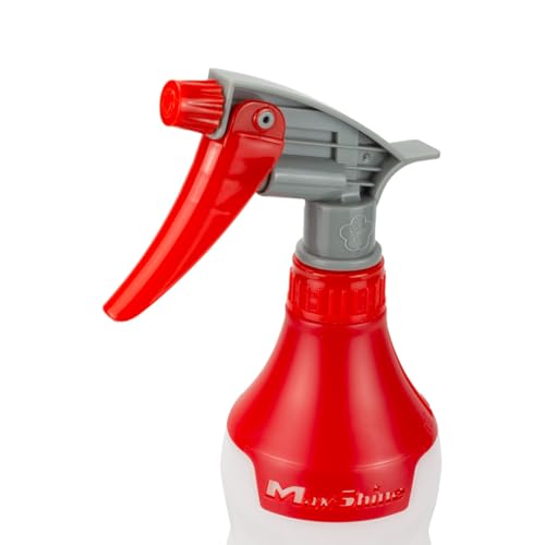 Maxshine 25oz Universal Red with Red & Grey Trigger Heavy Duty Spray Bottle – Chemical-Resistant Detailing Sprayer with Adjustable Nozzle & Ergonomic Trigger for Car Cleaning, Garage, Home - color: Red