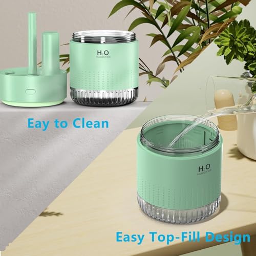 SZO Plant Humidifier Indoor, 500ml Green with Colorful Lights | Small Humidifiers for Plants, Travel, Bedroom, Office Desktop, Baby Room - color: Green