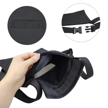 Breathable Snake Carrier Bag for Travel - Escape-Proof Canvas Reptile Transport Bag with Adjustable Strap & Fleece Lining, Ideal for Ball Pythons, Vet Visits, Camping