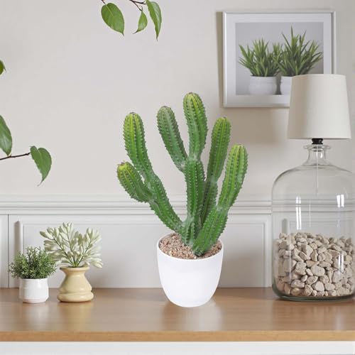Artificial Cactus 16inch Faux Cacti Fake Succulent Plants for Indoor Outdoor Home Office Garden Decor - size: 16inches