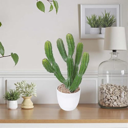 Artificial Cactus 16inch Faux Cacti Fake Succulent Plants for Indoor Outdoor Home Office Garden Decor - size: 16inches