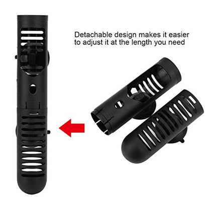 GOTOTOP Fish Heater Protective Case, Aquarium Fish Heater Protective Case Detachable Designed Cover with Suction Cups(No. 0 Protective Sleeve 18.5 cm Long) - size: No. 0 protective sleeve 18.5 cm long