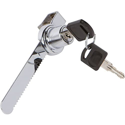 Cabinet Locks,Drawer Lock,Mailbox Lock,Sliding Glass Door Ratchet Lock with 2 Keys for Reptile Vivarium Terrarium Showcase Display Cabinet,Length 146mm (Color : Length 120mm)