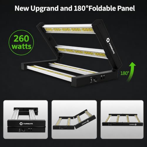 LED Grow Lights for Indoor Plants Full Spectrum Growing Light Bar Plant Hanging Growing Lamps Seedling Daisy Chain Dimmable - size: 260watts