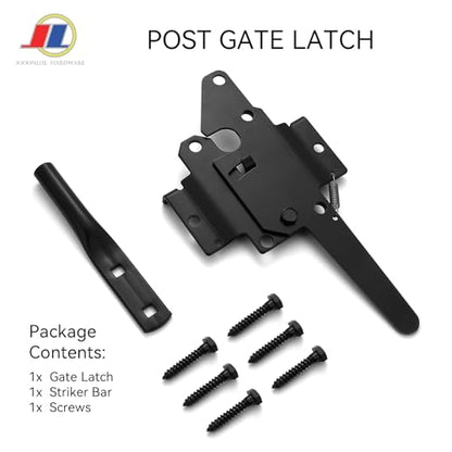 Gate Latch, Outdoor Fence Gate Lock, Adjustable Strike | Heavy duty outdoor gate latch with adjustable strike plate for wood fences and metal gates; for garden, yard and farm use. - size: Latch