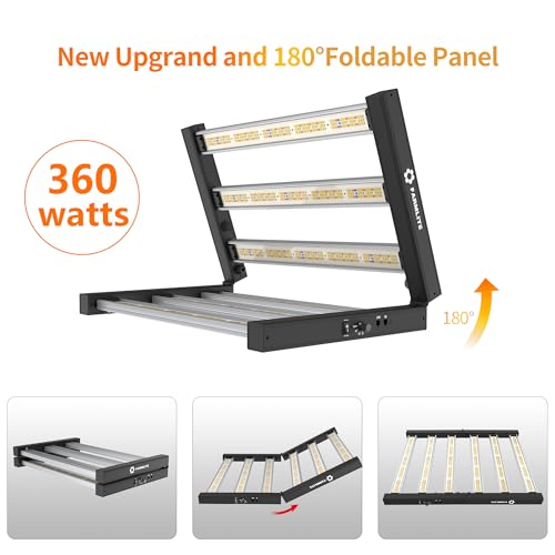 LED Grow Lights for Indoor Plants Full Spectrum Growing Light Bar Plant Hanging Growing Lamps Seedling Daisy Chain Dimmable 4x4ft Coverage - size: 360watts