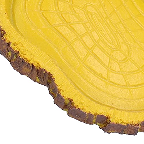 YOUTHINK Reptile Food Basin Imitation Bark Lizard Feeder Resin Dish for Small Reptiles