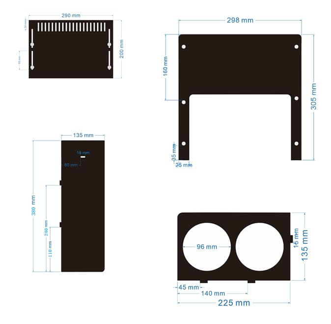 Aquarium Sump Refugium DIY Kit for Portein Skimmer Sump - Chamber dividers for 29 Gallon Standard Tank (Tank is not Included, Dividers Only) - size: 29-Gallon Standard