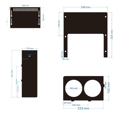 Aquarium Sump Refugium DIY Kit for Portein Skimmer Sump - Chamber dividers for 29 Gallon Standard Tank (Tank is not Included, Dividers Only) - size: 29-Gallon Standard