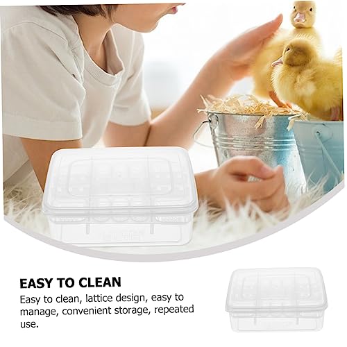 Plastic Reptile Egg Incubator 16 Grids Gecko Lizard Incubation Box Easy Observation Lightweight for Travel