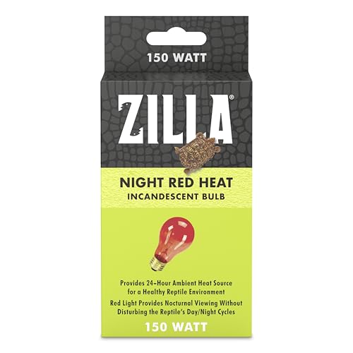 Zilla Incandescent Bulb, Night Red, Ideal for Nocturnal Reptile Species - size: 150 Watts, style: Night Red