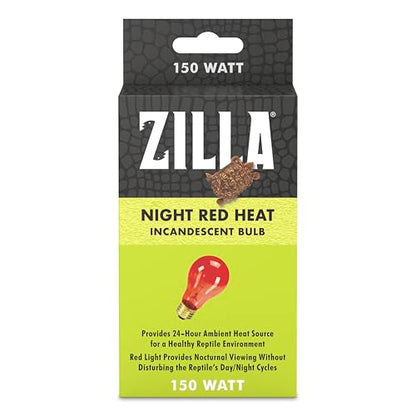 Zilla Incandescent Bulb, Night Red, Ideal for Nocturnal Reptile Species - size: 150 Watts, style: Night Red