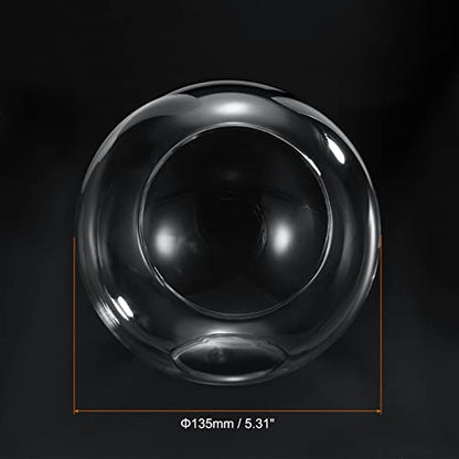 PATIKIL Round Globe Terrarium Air Plant Planter, 5.4 Inch High Borosilicate Glass Table Decorations for Succulent, Tillandsia, Clear - size: 5.4 Inch