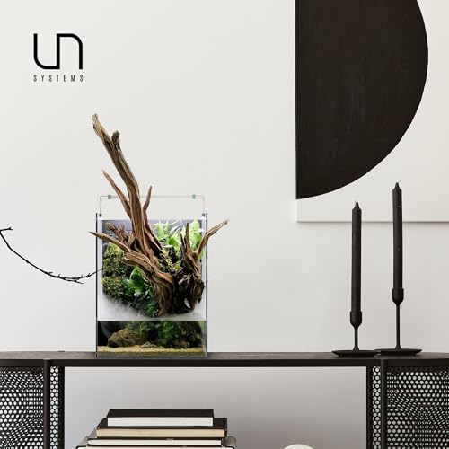 Ultum Nature Systems Foresta Integrated Paludarium Tank - All in One Aquarium w/Waterfall, Mist Maker, Water Pump, Modern Fish Tank w/Filtration for Aquatic Plants - 13.78" x 13.78" x 17.72" - 35E - size: 35E