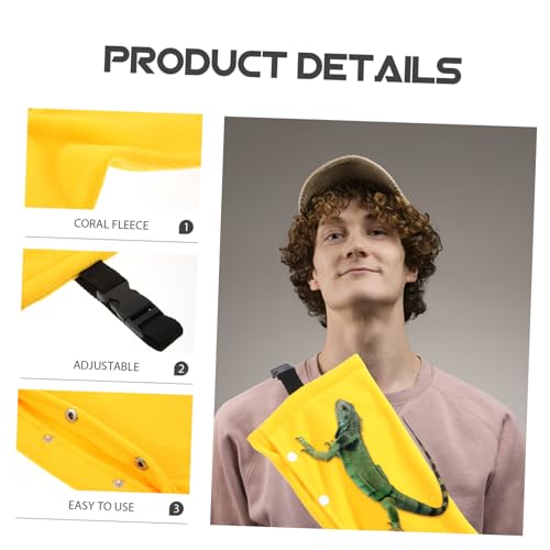 LIOOBO Adjustable Sling Reptile Carrying Bag Lightweight and Comfortable Pet Lizard Carrier for Lizards Chameleons and Snakes Practical Outdoor Travel Pouch Yellow