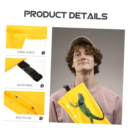 LIOOBO Adjustable Sling Reptile Carrying Bag Lightweight and Comfortable Pet Lizard Carrier for Lizards Chameleons and Snakes Practical Outdoor Travel Pouch Yellow