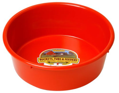 Little Giant® Plastic Utility Pan | Feed Pan | Durable & Versatile Livestock Feeding Bucket | Made in USA | 5 Quart | Red - color: Red, size: 5 Quarts
