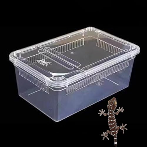 Reptile Breeding Case Feeding Box Transparent Transport Hatchling Cage Lightweight PP Material Suitable for breeding Reptiles Outdoor, Style C - size: Style C