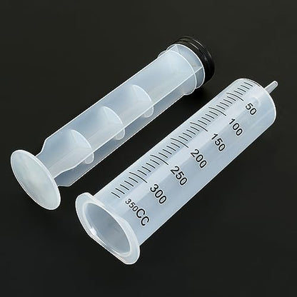 3pcs 350ml Syringes, Extra Large Plastic Syringes for Glue Dispensing, Scientific Labs, Watering, Refilling, Multiple Uses - style: 350ml