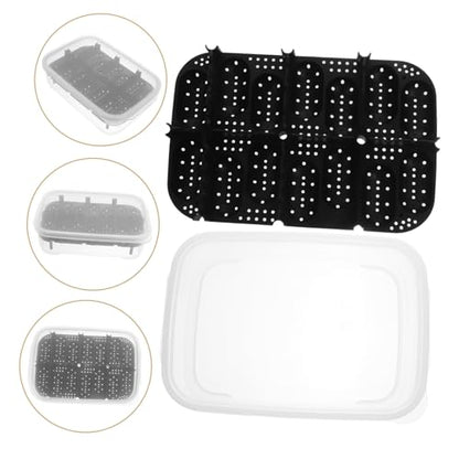 VICASKY Reptile Breeding Box Sturdy Snake Gecko Lizard Incubator Brooder for Quail Eggs - color: Black