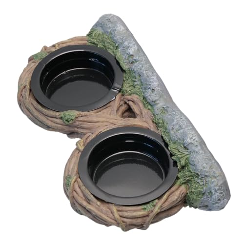 Magnetic Feeding Ledge with 4pcs Cups,Reptile Water Bowl,Bearded Dragon,Turtle,Crested Gecko,Snake,Tank Accessories - size: M