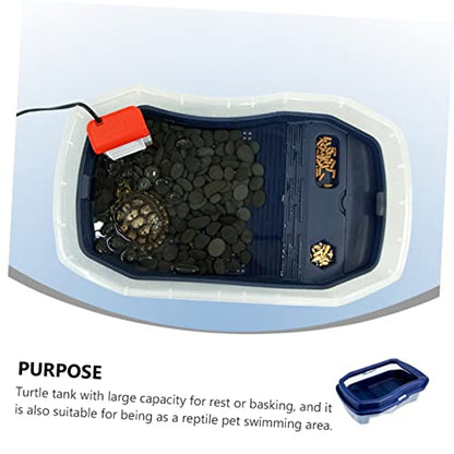 Abaodam 1Pc Tortoise Tortoise Breeding Case with Drying Platform Turtle Tank for Water and Land Use for Aquatic Pets Like Turtles Frogs and Lizards