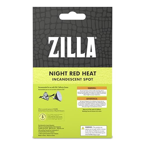 Zilla Reptile Terrarium Incandescent Heat Spot Bulb, Night Red, 150 Watts - size: Pack of 1, style: Night Red (150W)