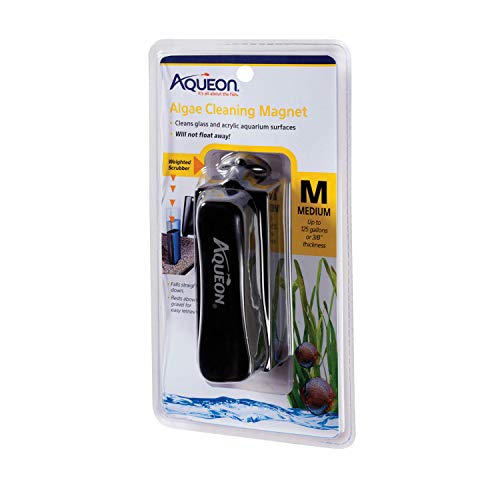 Aqueon Aquarium Algae Scraper, Fish Tank Magnetic Glass Cleaner for Glass/Acrylic, Medium - size: Medium