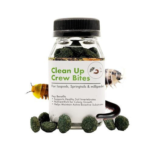 CTWPets Clean Up Crew Bites, Isopod Food & Springtail Food, 2.5 oz | Microfauna booster for millipedes and fruit fly cultures; supports clean up crews in bioactive terrariums and enclosures