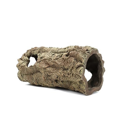 Reptile Terrarium Hideout Decor, Resin Wood Hide, Large | For Reptiles, Fish, Amphibians, Small Animals