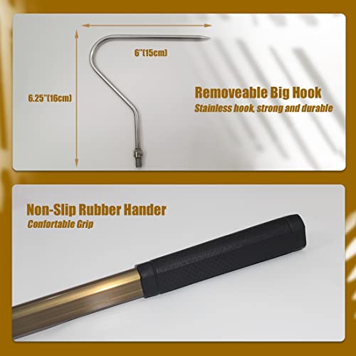 41.6" Snake Hook Reptile Catcher Stick Tongs Rattlesnakes Grabber Pick-up Handling Tool Kit for Catching Controlling or Moving Python Copperhead - color: Snake Hook 41.6"