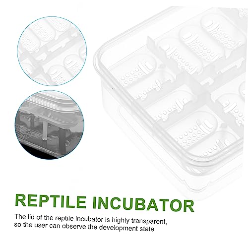 Mikikit 2pcs Reptile Hatchery Incubator Tray Compartments Egg Breeding Box for Snakes Lizards and Turtles Easy to Clean Lightweight Design