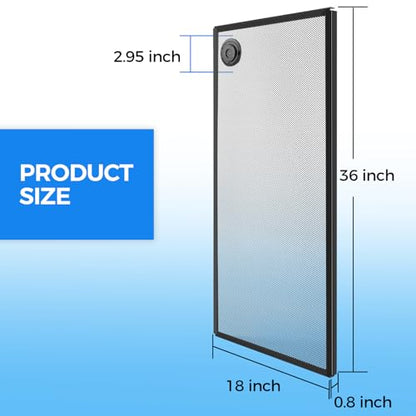REPTI ZOO Terrarium Screen Cover with Cable Control for Reptile & Aquarium Tank, 36x18 inch Durable Steel Frame & Mesh Top for Reptile & Turtle & Fish Tank - size: 36x18 inch