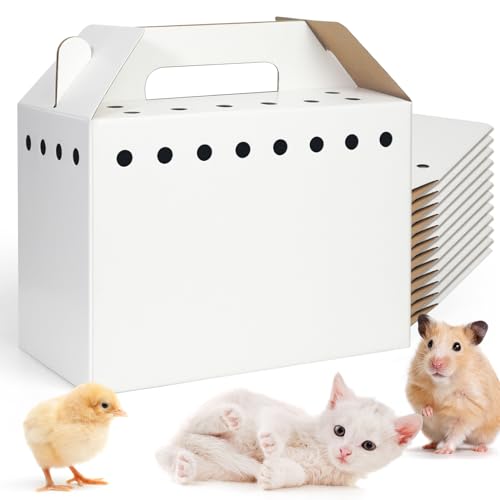 Disposable Cardboard Pet Carrier for Small Animals-12 Pack