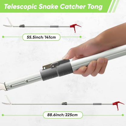 ZeyaHuanMao 55-88 Inch Extendable Snake Grabber Catcher Tongs