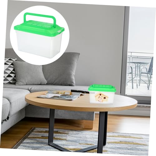 HANABASS Portable Plastic Turtle and Goldfish Box Transparent Multi Functional Pet Carrier for Reptiles and Hamsters Lightweight and Easy Travel and Outdoor Use