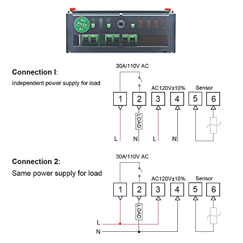 KETOTEK KT8230 Digital Temperature Controller Thermostat Regulator | 120VAC 30A, Fahrenheit -22~572℉, Heating Cooling, For Incubator Brooder Refrigerator Fermenter Greenhouse Reptile