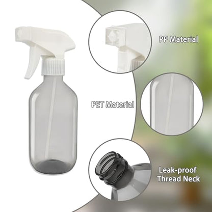 2 Pack 10oz/300ml Spraying Bottles, Adjustable Spray Bottles with Mist and Stream Modes for Hair, Gardening and Cleaning