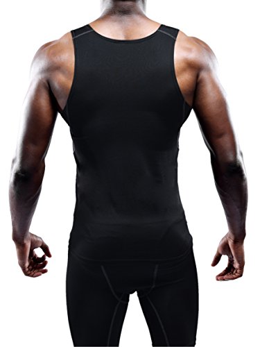 NELEUS Men's 3 Pack Athletic Compression Under Base Layer Sport Tank Top - color: 01# 3 Pack:black, size: XX-Large