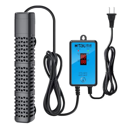 HiTauing Aquarium Heater, Upgraded 200W Fish Tank Heater with Intelligent Leaving Water Automatically Stop Heating and Advanced Temperature Control System, Suitable for Saltwater and Freshwater - size: 200W for 20-40 Gallon