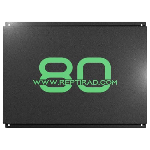 Advanced Radiant Heat Panel for Reptiles – ETL Certified Overhead Heater, 18.5mm Slim, Galvanised Steel Design, Even Heat, Energy Efficient (80 Watt) | Galvanized Steel Design, Only 0.73 Inches Thick, ETL Certified, Energy Saving, Even Heat Distribution -