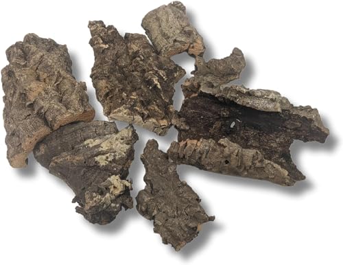 Cork Bark Bits - for Orchids, Airplants, Reptiles, Frogs, Springtails, Isopods, Terrariums, and Crafts (5)